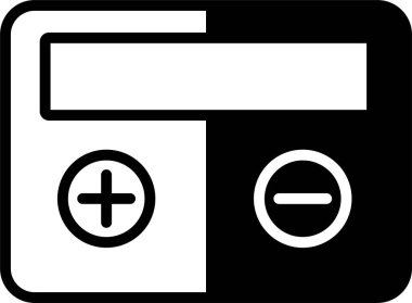 hesaplayıcı web simgesi beyaz arkaplan üzerinde basit illüstrasyon 