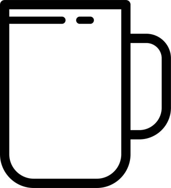 Bir fincan sıcak kahve, yararlı modern vektör simgesi