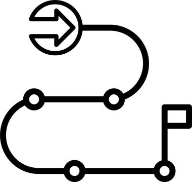 rota navigasyonu, konum GPS simgesi, vektör çizimi