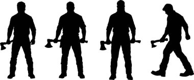 Erkeklerin vektör silueti, ağ için basit doğrusal resim