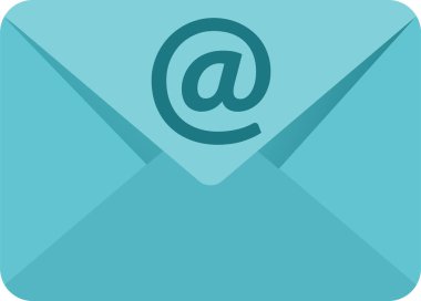 düz zarf e- posta simgesi vektörü