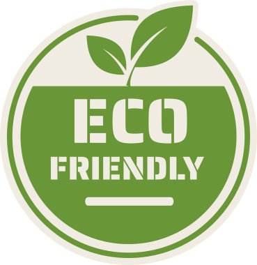 Çevre dostu etiket vektör çizimi