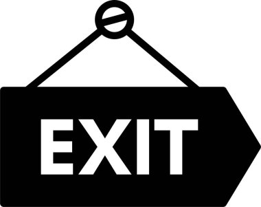 düz çıkış düz vektör simgesi