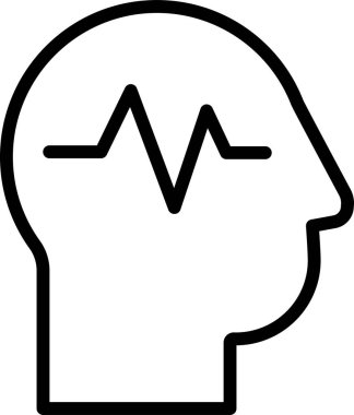 İnsan beyni. Web simgesi, illüstrasyon