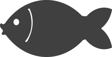 Balık Web Simgesi, Beyaz Arkaplan Üzerine Basit Resimler 