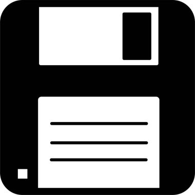 bilgisayar disket simgesi basit illüstrasyon