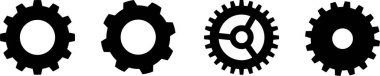 gears icon set. vector illustration