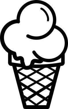 Dondurma. Web simgesi basit illüstrasyon
