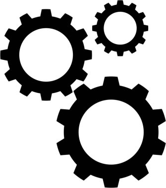 Düz vites simge vektör çizim