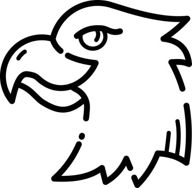 Çizgi film kartalının vektör çizimi