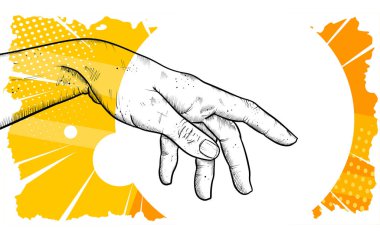 Konuşma baloncuğu. Retro biçiminde vektör illüstrasyonu.