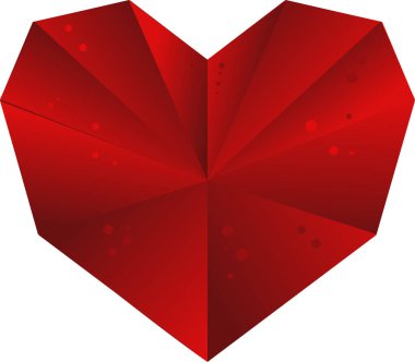 Kırmızı kalp simgesi, vektör çizim