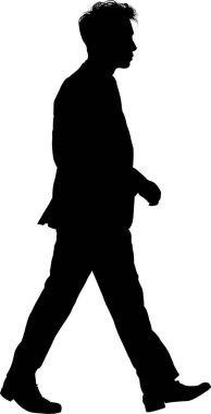 businessman silhouette, web icon simple illustration