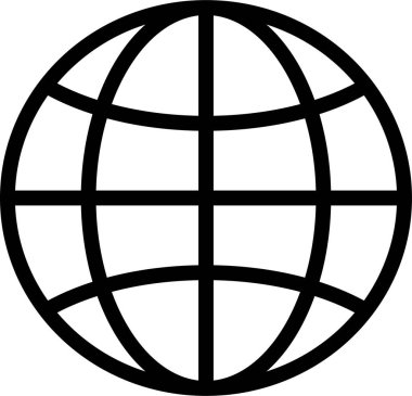 Küre. Web simgesi basit illüstrasyon