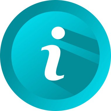 Bilgi İleti simgesi, vektör illüstrasyonu