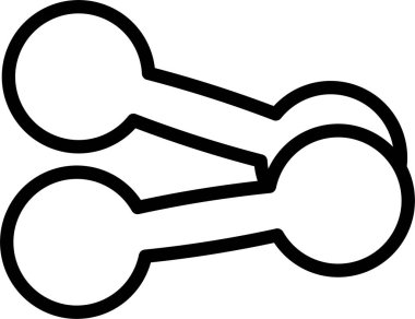 Bağlı çemberler içeren basit soyut tasarım