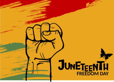 Haziranın Özgürlük Günü Sancağı. Renkli Vektör İllüstrasyonu