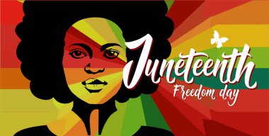 Haziranın Özgürlük Günü Sancağı. Renkli Vektör İllüstrasyonu