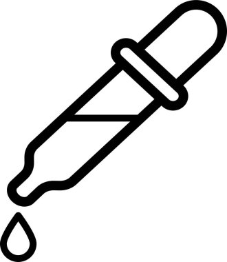 pipette simgesi, basit vektör illüstrasyonu
