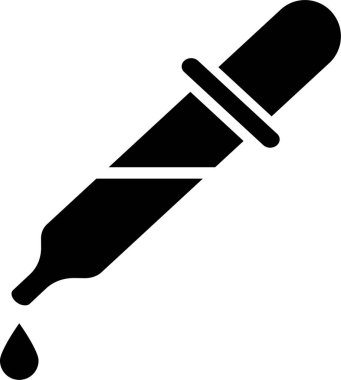 pipette simgesi, basit vektör illüstrasyonu