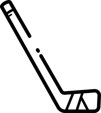 Basit siyah hokey sopası çizimi