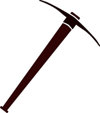 Çapraz açılı metal kazma aracı silueti