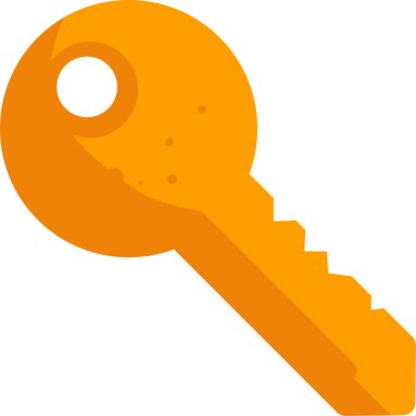 Beyaz arkaplanda eski anahtar simgesi vektör çizimi 