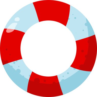 Düz biçimli parlak yaşam şamandırası simgesi, vektör illüstrasyonu