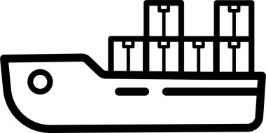 gemi, web simgesi basit illüstrasyon