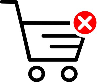 Taslak biçimli alışveriş ekommerce simgesi