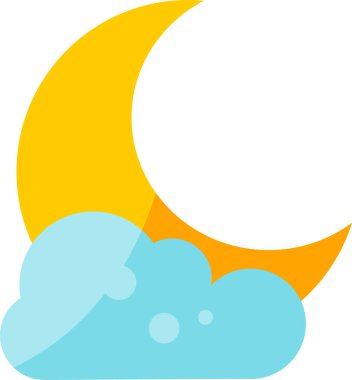 Beyaz arka plan üzerinde vektör illüstrasyon izole ay simge