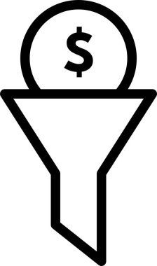 US Dollar Web Simgesi, Web için Basit İllüstrasyon