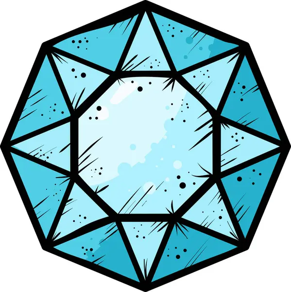 Parlak mavi değerli taş yüzlü ışığı yansıtıyor.