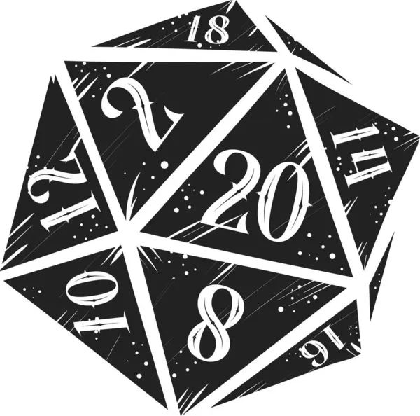 Retro zar simgesi, şık vektör illüstrasyonu 