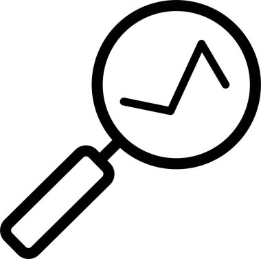 Büyütme cam simgesi, arama sembolü, vektör illüstrasyonu