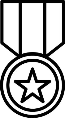 Madalya ikonu, ödül ikonu, modern vektör illüstrasyonu 