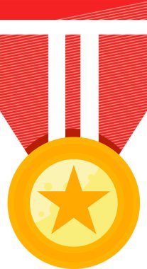 Madalya ikonu, ödül ikonu, modern vektör illüstrasyonu 