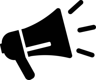 megafon hoparlörü simgesi, basit biçim