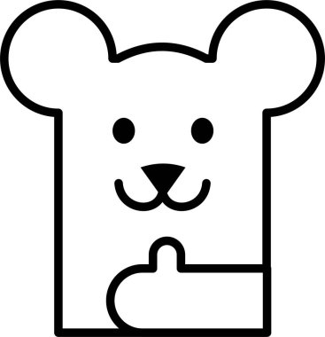 Anahat biçiminde hayvan köpek simgesi