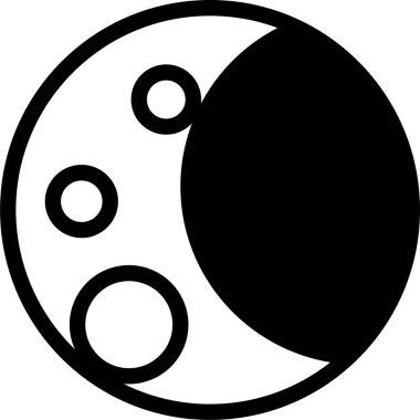 Ay 'ın basit web simgesi vektör çizimi