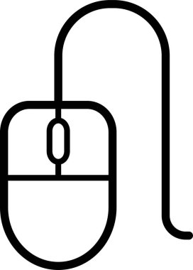 Beyaz üzerinde bilgisayar fare simgesi vektör çizimi 