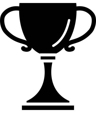 ödül kupası basit web simgesi vektör illüstrasyonu