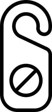 Etiketin vektör çizimi, ağ için basit doğrusal resim