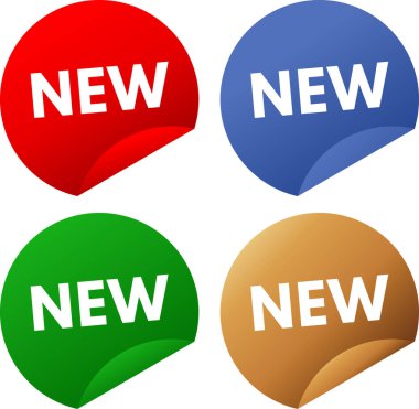 yeni rozetler, ağ için basit doğrusal resim