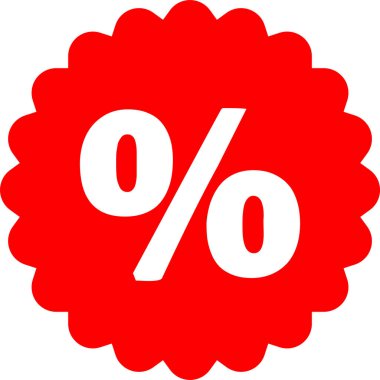 indirimli web simgesi basit vektör illüstrasyonu