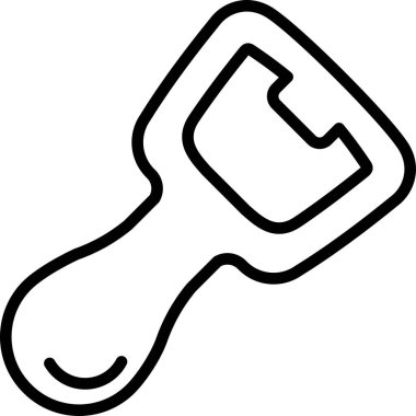 şişe açacağı aracı, ağ için basit doğrusal resim