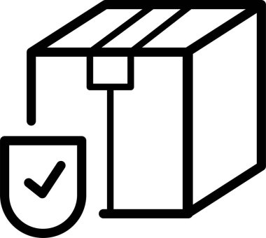 kutu paket teslim simgesi, vektör illüstrasyonu