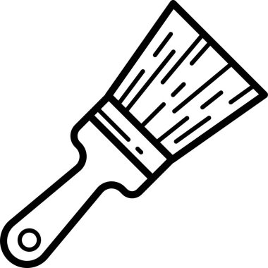 boya fırçası simgesi katı biçimde