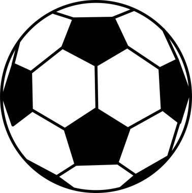 futbol topu web simgesi basit vektör illüstrasyonu