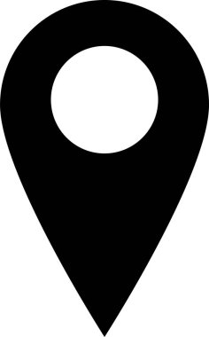 Konum web simgesi basit vektör illüstrasyonu